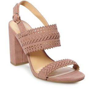 LC Lauren Conrad Blush Heeled Sandals